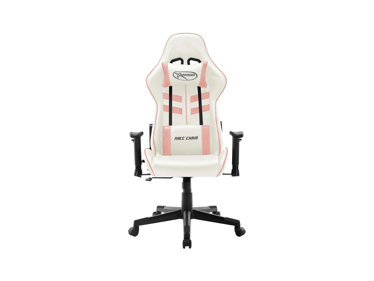 Chaise gaming Blanc et rose Cuir artificiel SEF19037