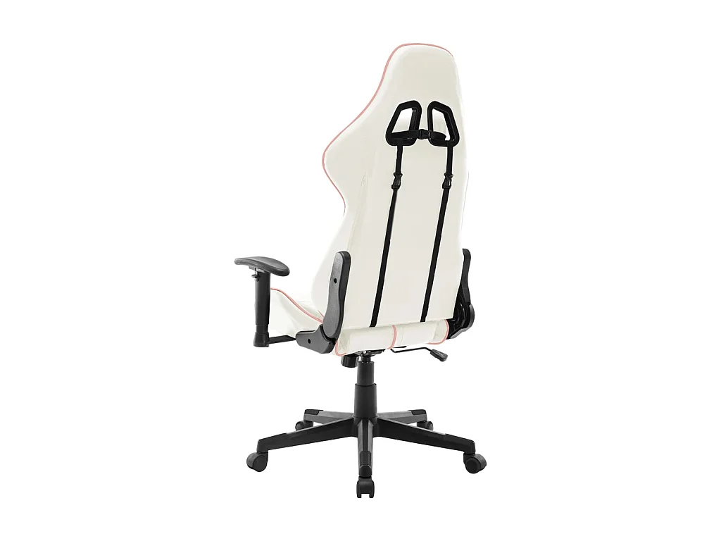 Chaise gaming Blanc et rose Cuir artificiel SEF19037