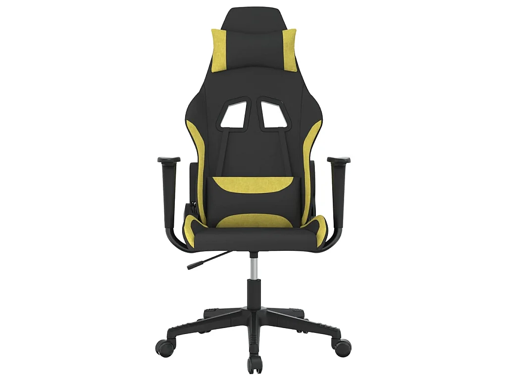 Gamestoel stof zwart en lichtgroen NL373125