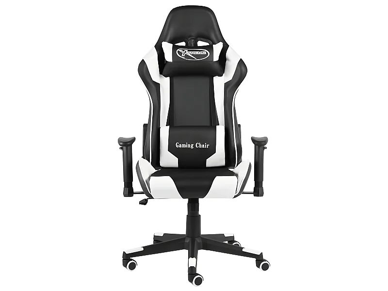Silla gaming giratoria PVC blanco ES93210