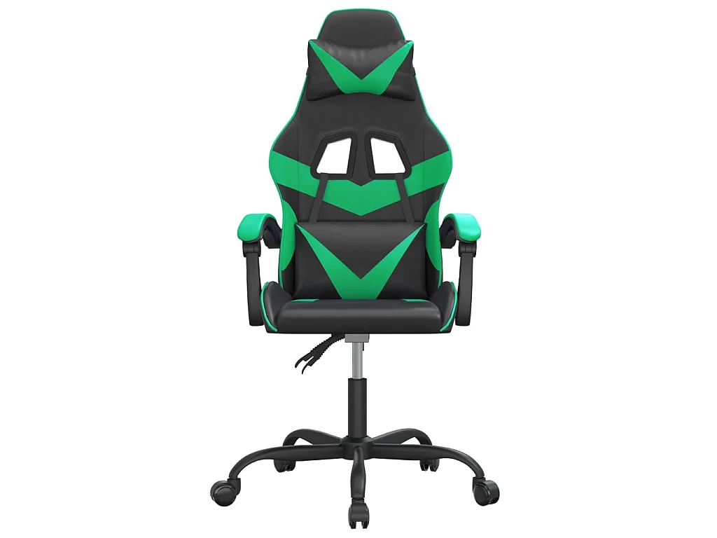 Chaise gaming Noir et vert Similicuir SEF90994