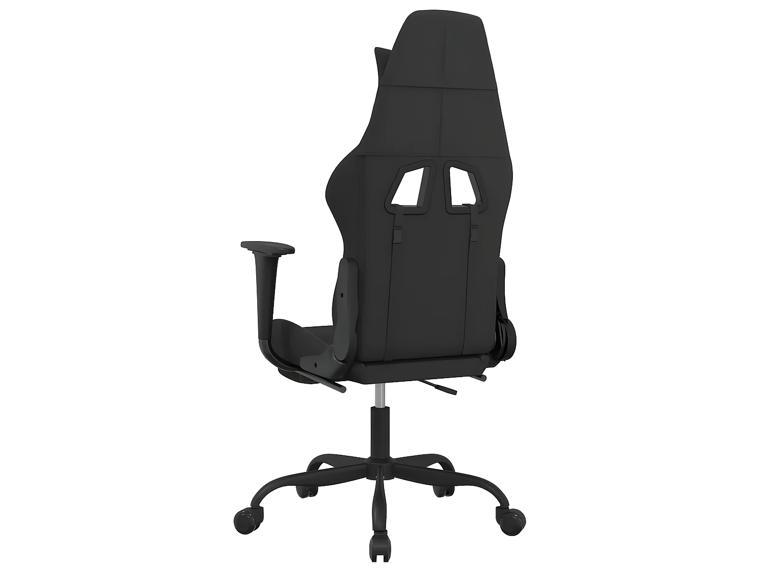 Chaise gaming avec repose-pied Noir et taupe Tissu SEF48779