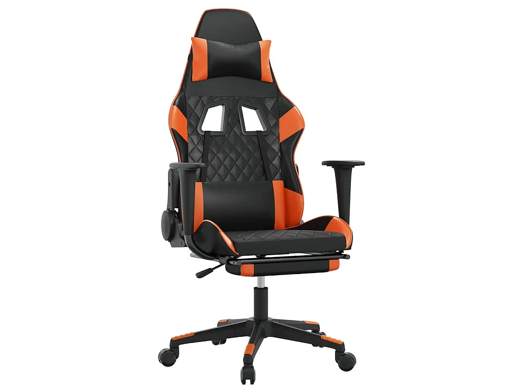 Chaise gaming Noir&Orange Similicuir SEF45327