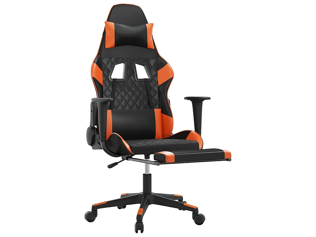 Chaise gaming Noir&Orange Similicuir SEF45327