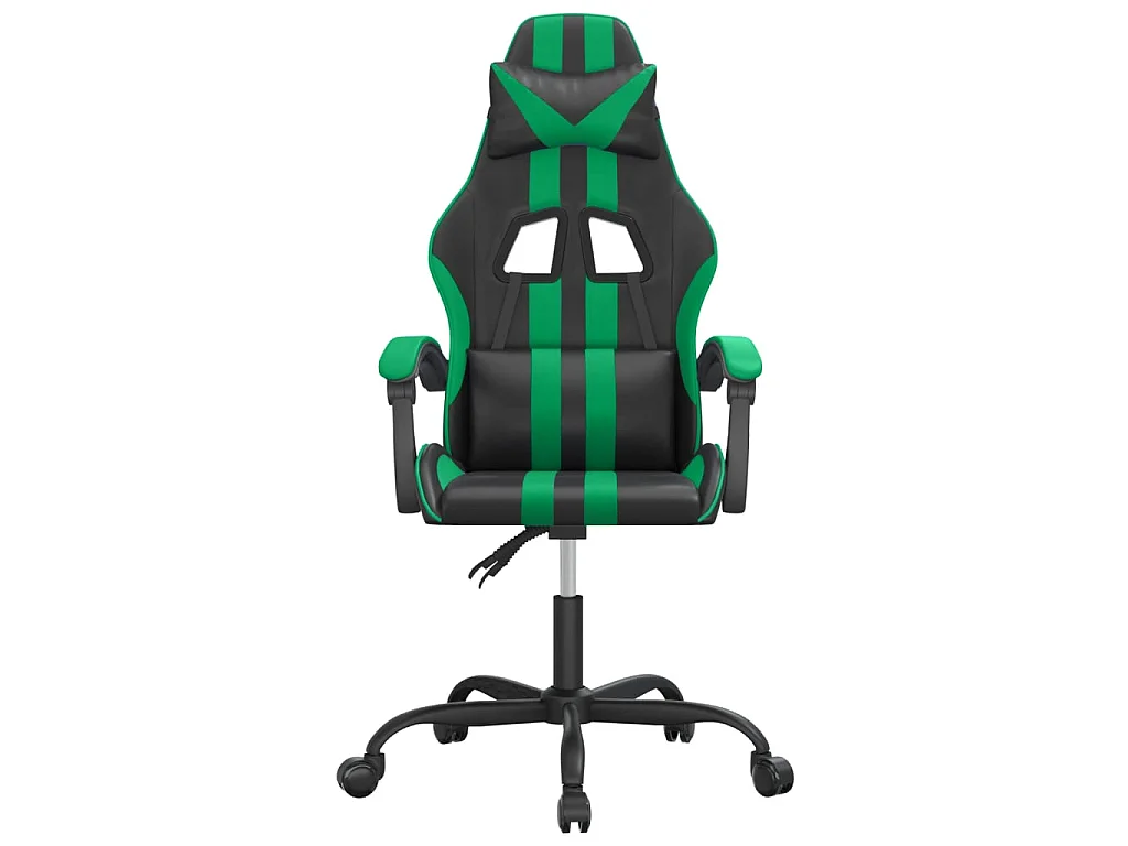 Chaise gaming Noir et vert Similicuir SEF75884