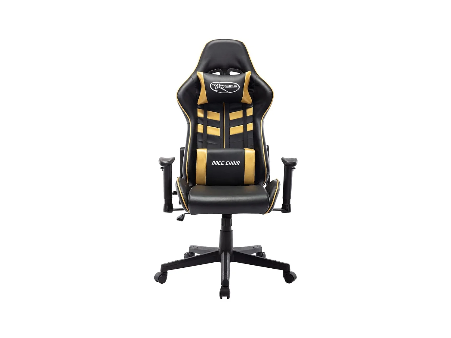 Chaise gaming Noir et doré Cuir artificiel SEF50027