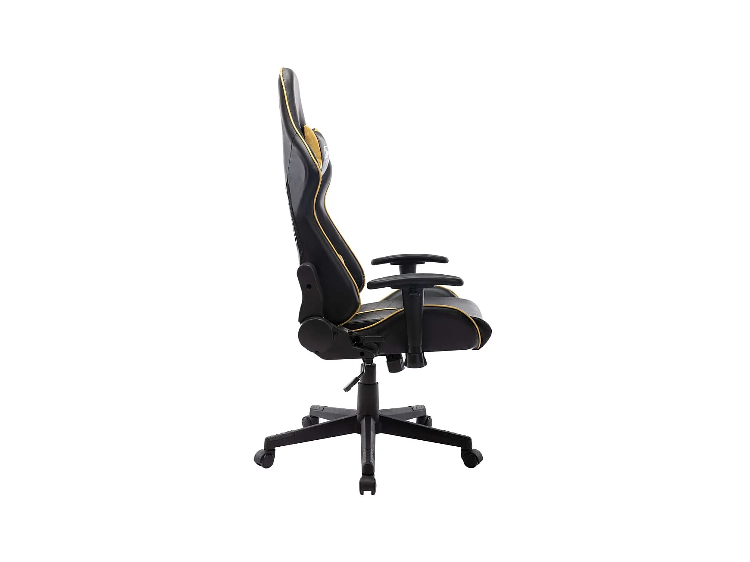 Chaise gaming Noir et doré Cuir artificiel SEF50027