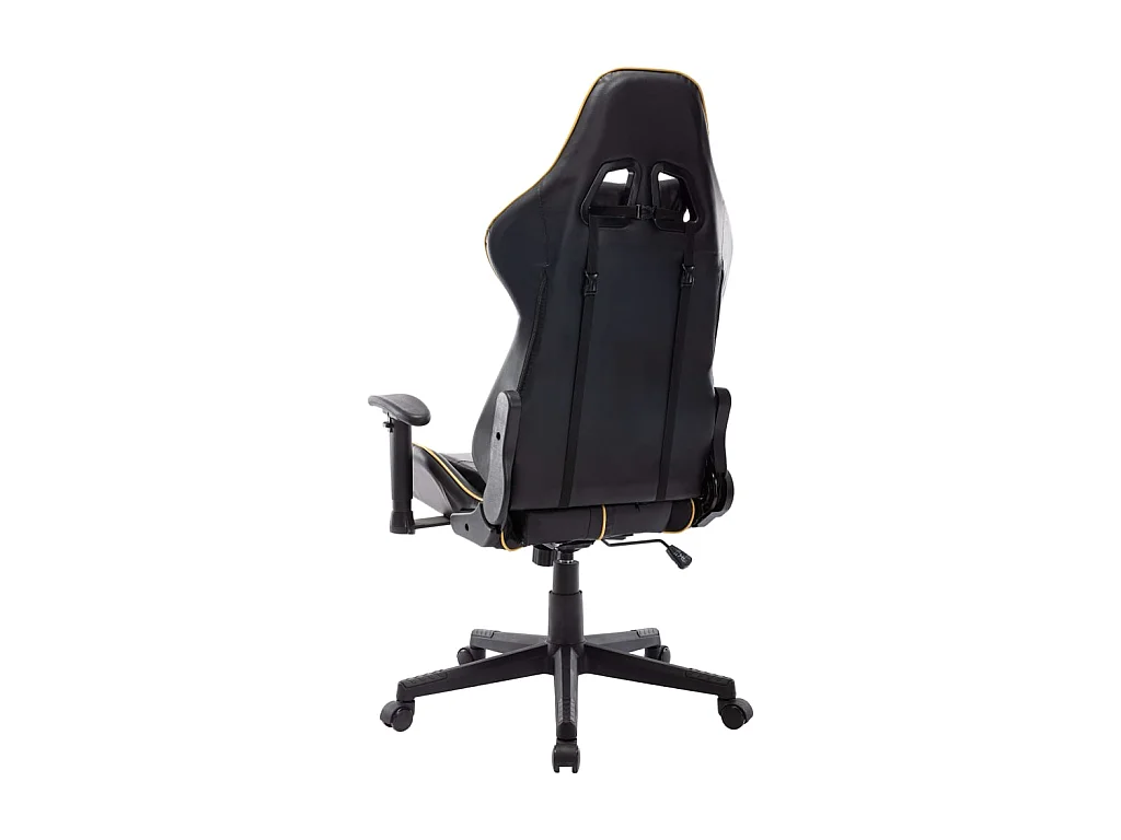 Chaise gaming Noir et doré Cuir artificiel SEF50027