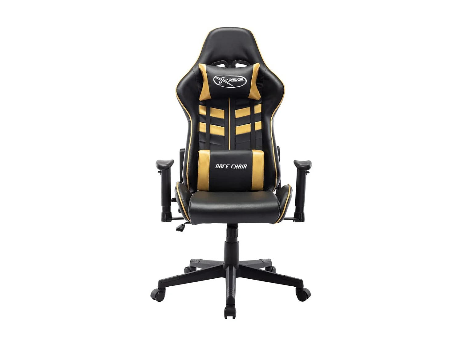 Chaise gaming Noir et doré Cuir artificiel SEF50027