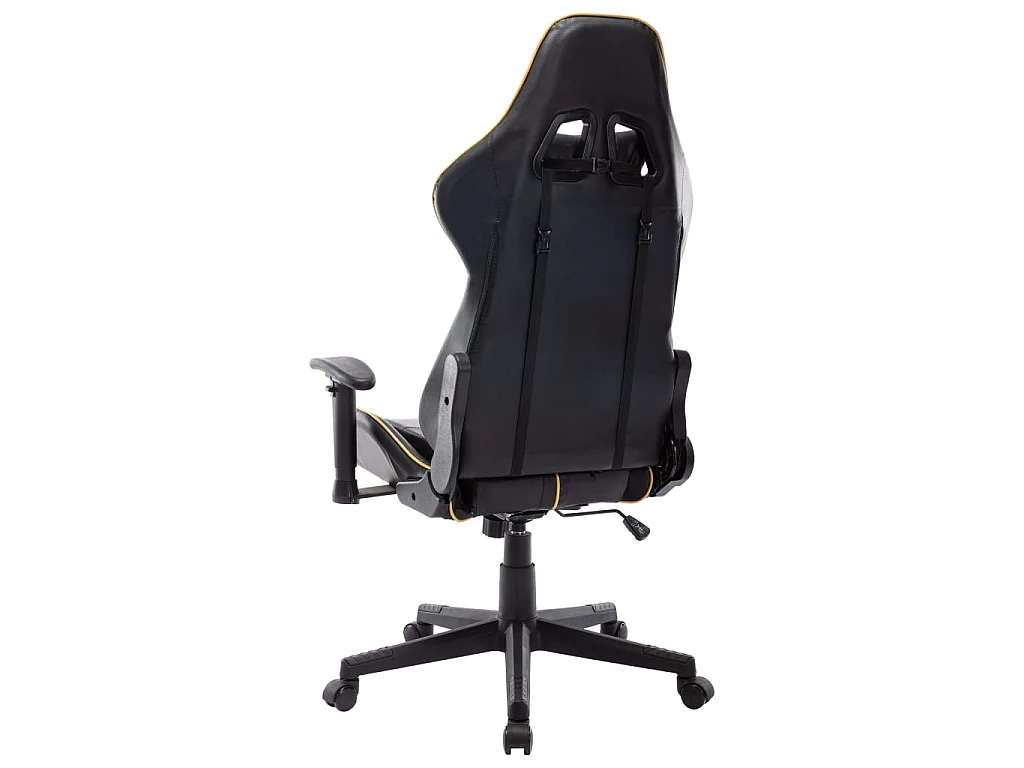 Chaise gaming Noir et doré Cuir artificiel SEF50027