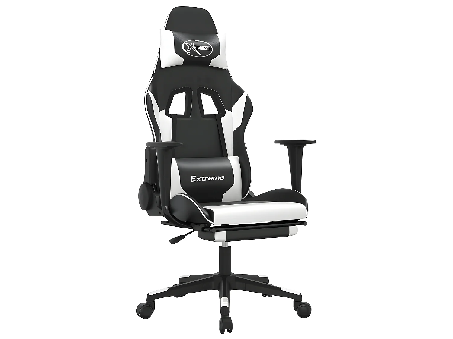 Chaise gaming Noir blanc Similicuir SEF17815