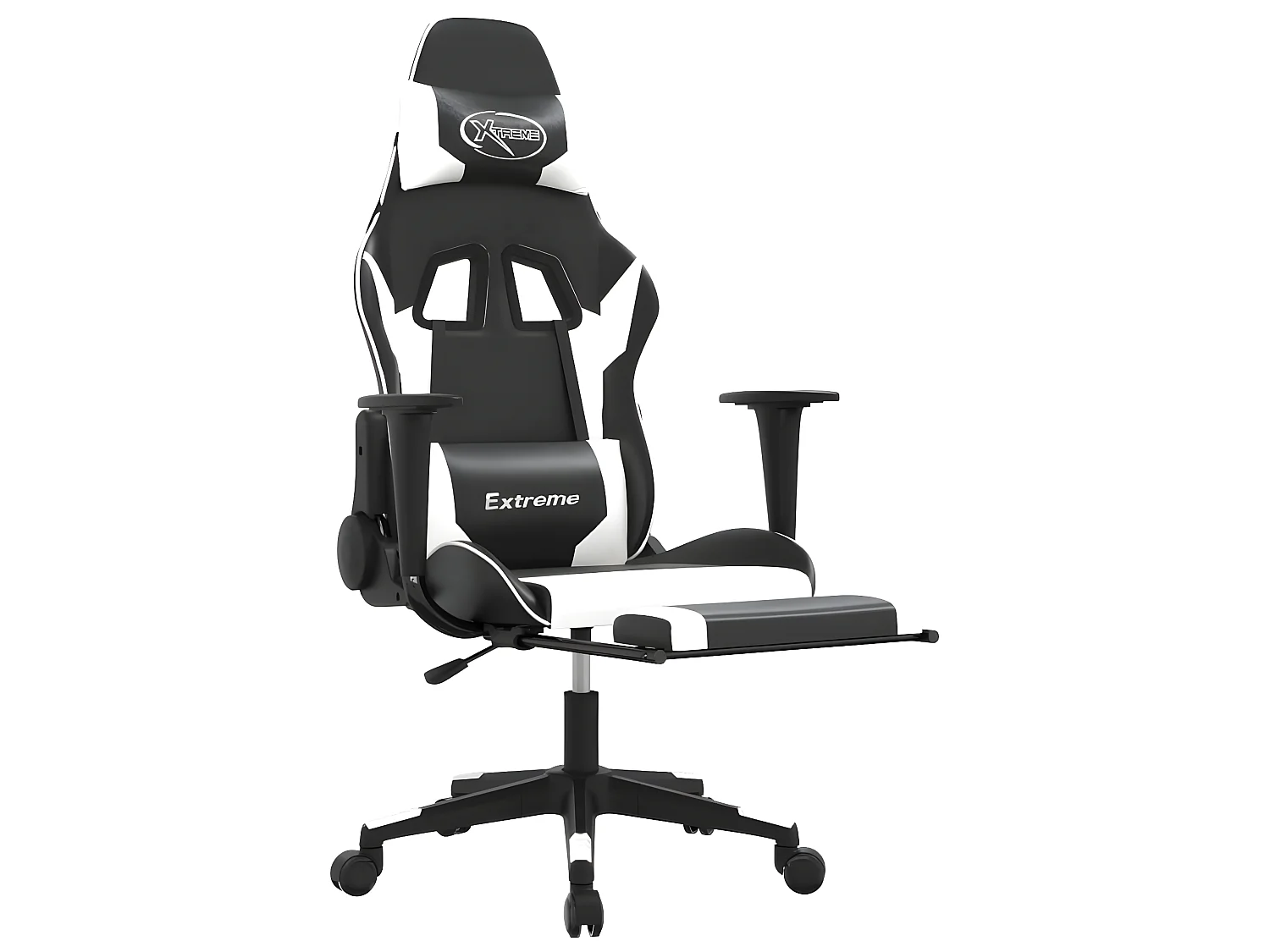 Chaise gaming Noir blanc Similicuir SEF17815