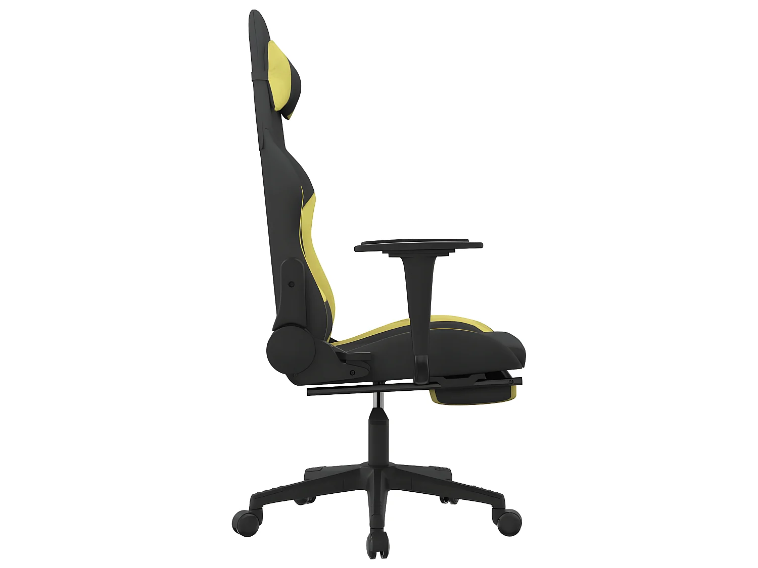 Chaise gaming avec repose-pied Noir et vert clair SEF34869