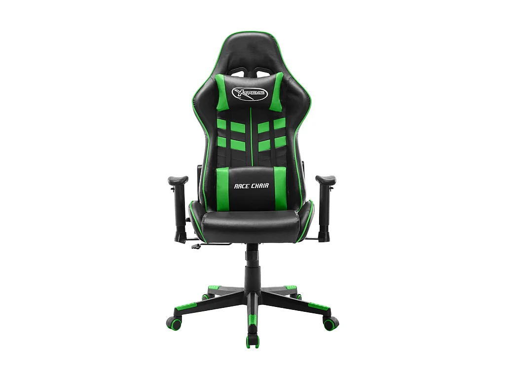 Chaise gaming Noir et vert Cuir artificiel SEF81560