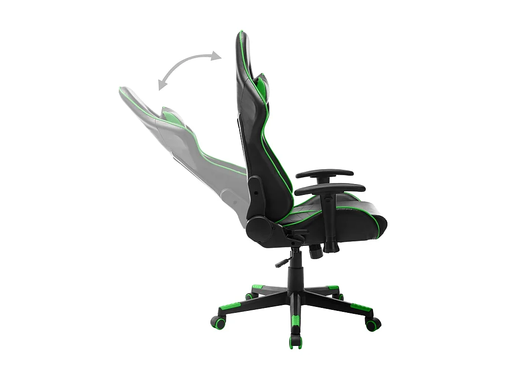 Chaise gaming Noir et vert Cuir artificiel SEF81560