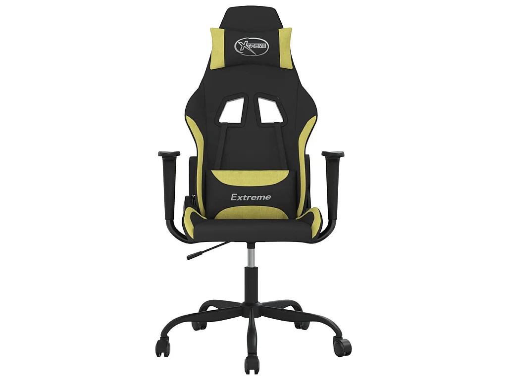 Chaise gaming Noir et vert clair Tissu SEF36393