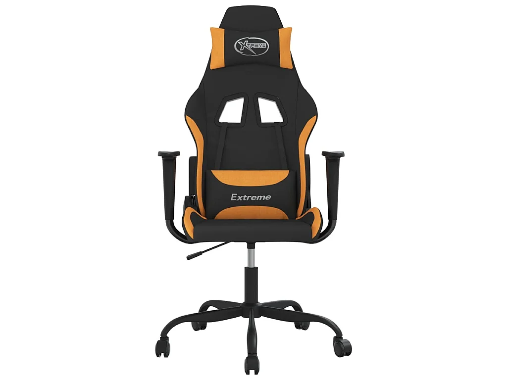 Chaise gaming Noir et orange Tissu SEF84379