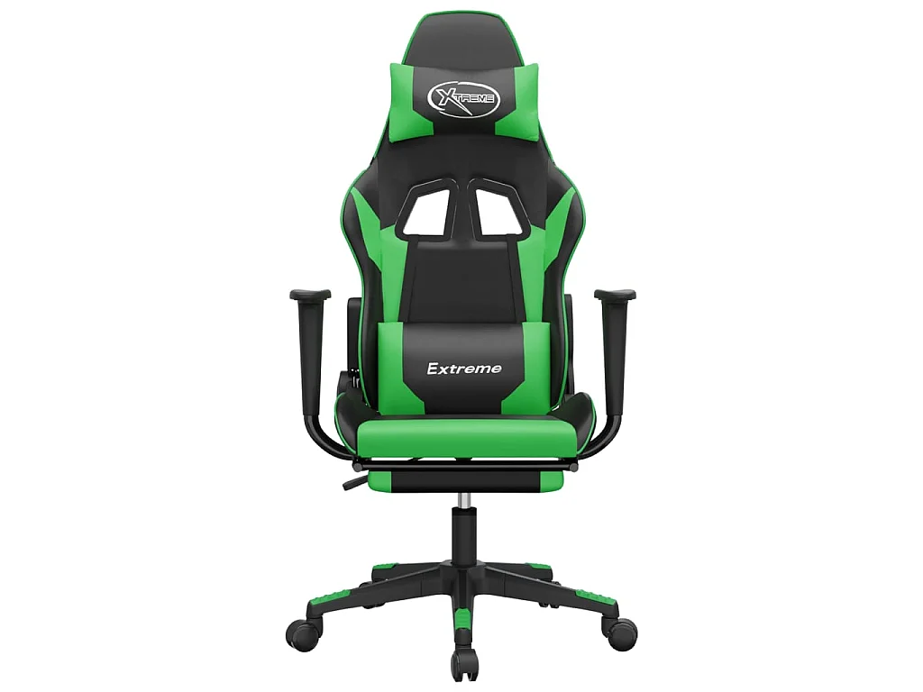 Chaise gaming Noir et vert Similicuir SEF38352