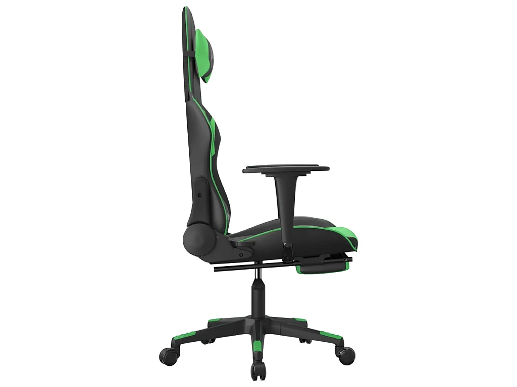 Chaise gaming Noir et vert Similicuir SEF38352