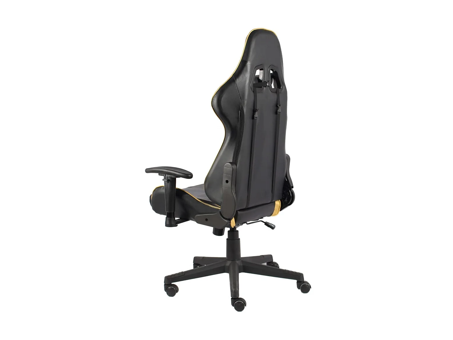 Cadeira de gaming giratória PVC dourado PT646670