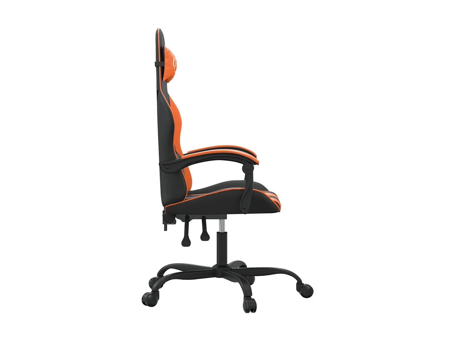 Silla gaming giratoria cuero sintético negro y naranja ES93606