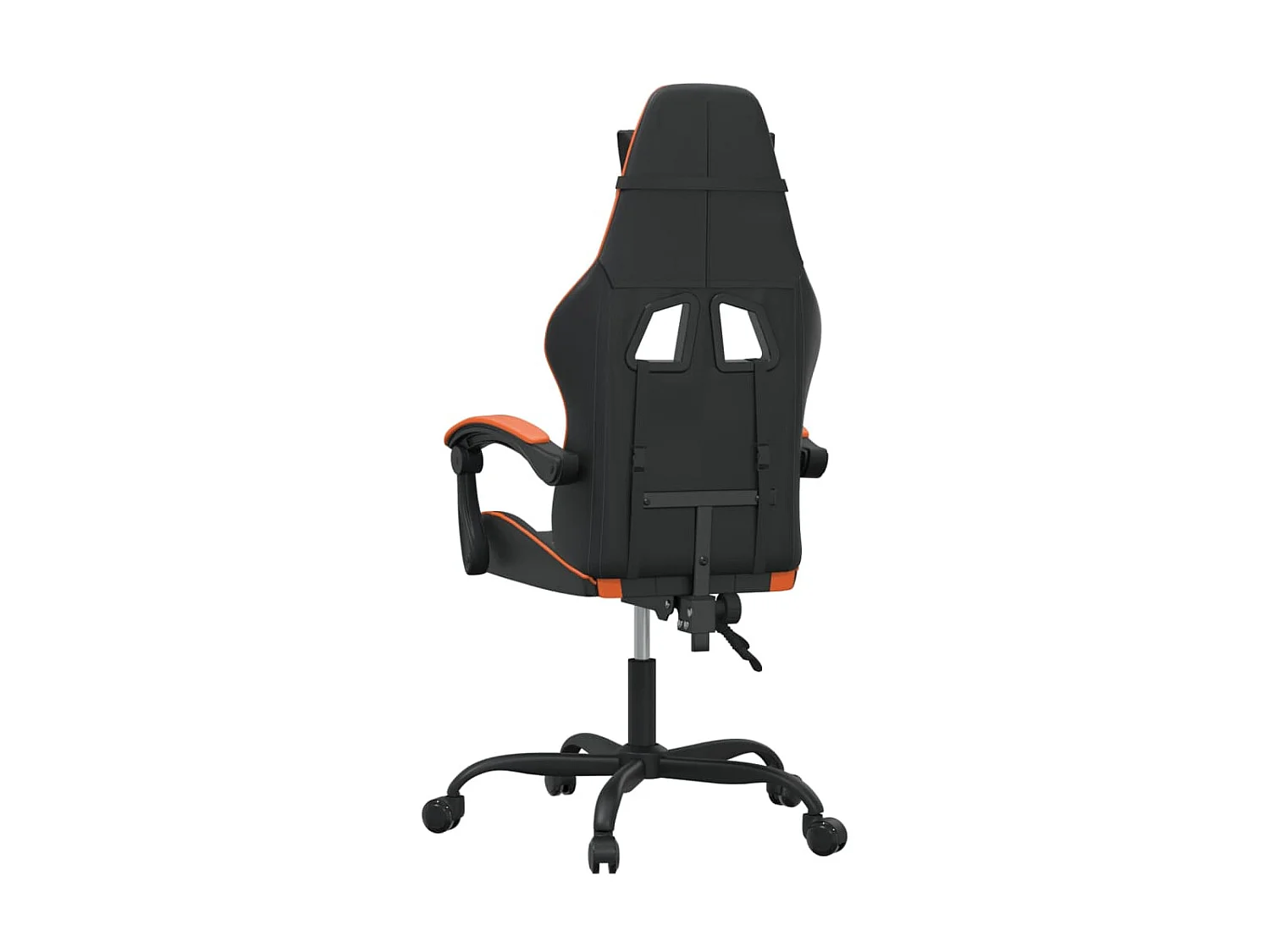 Silla gaming giratoria cuero sintético negro y naranja ES93606