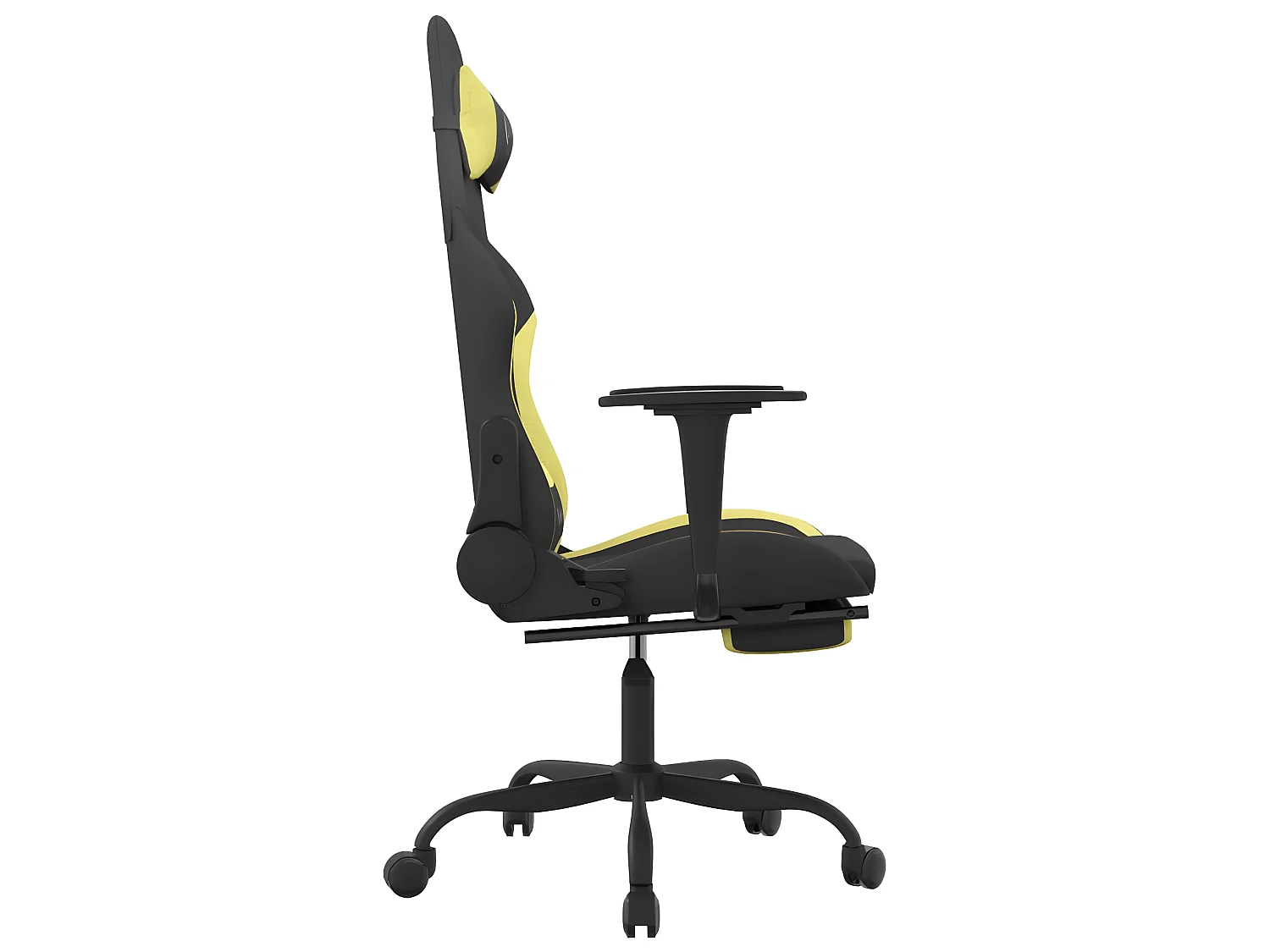 Chaise gaming avec repose-pied Noir et vert clair SEF82170