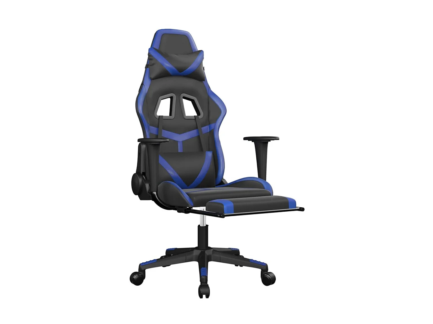 Chaise gaming Noir et bleu Similicuir SEF42033