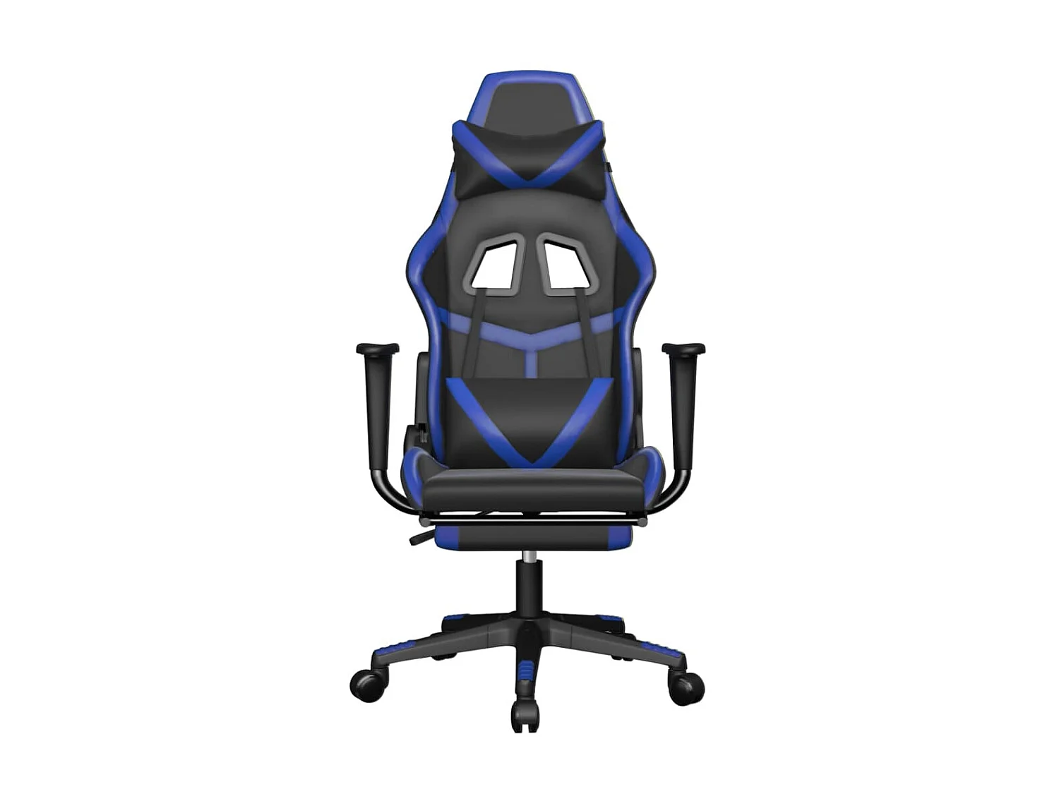 Chaise gaming Noir et bleu Similicuir SEF42033