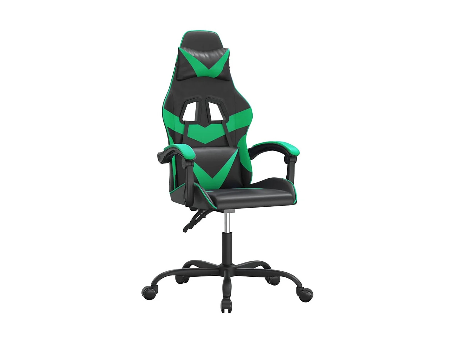 Chaise gaming Noir et vert Similicuir SEF12865