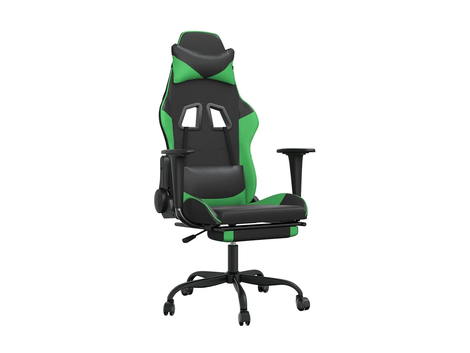 Chaise gaming Noir et vert Similicuir SEF69073