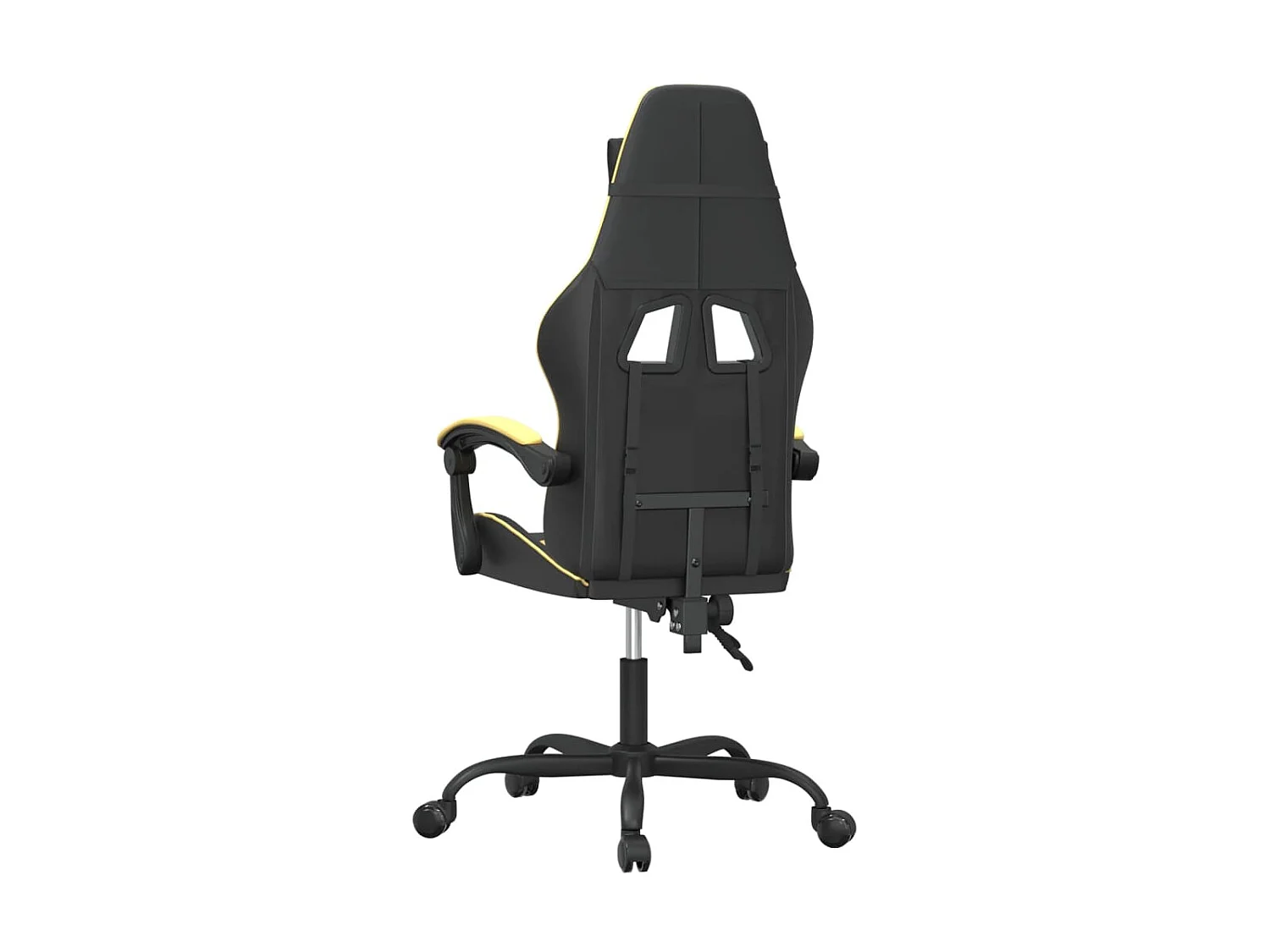 Silla gaming cuero sintético negro y dorado ES23415