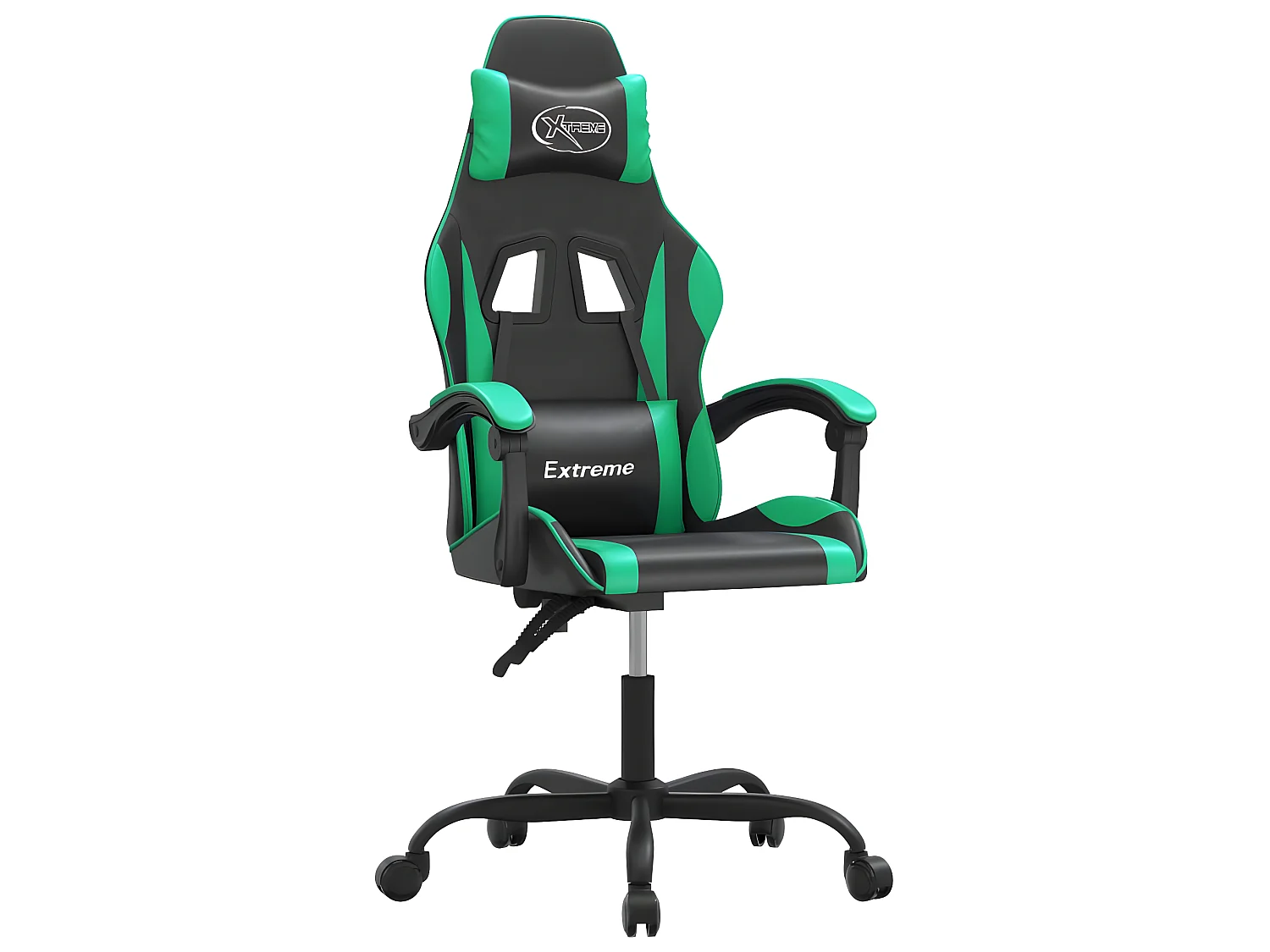 Chaise gaming Noir et vert Similicuir SEF86120