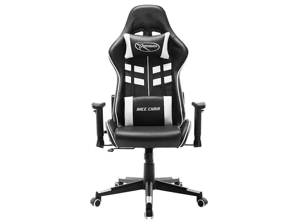 Chaise gaming Noir et blanc Cuir artificiel SEF16953