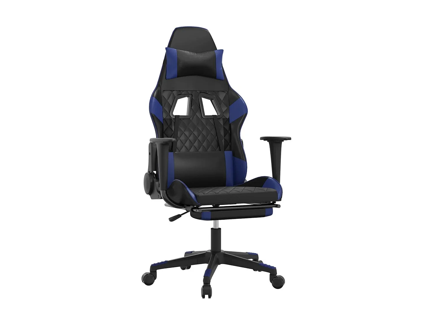 Chaise gaming Noir et bleu Similicuir SEF71314