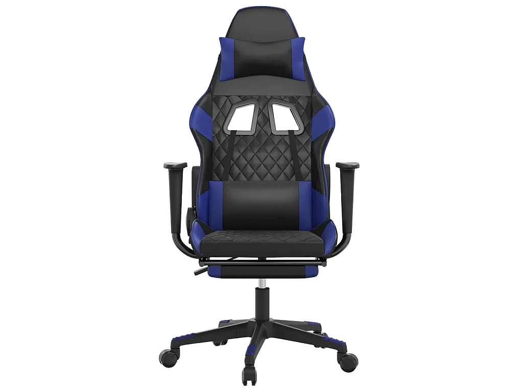 Chaise gaming Noir et bleu Similicuir SEF71314