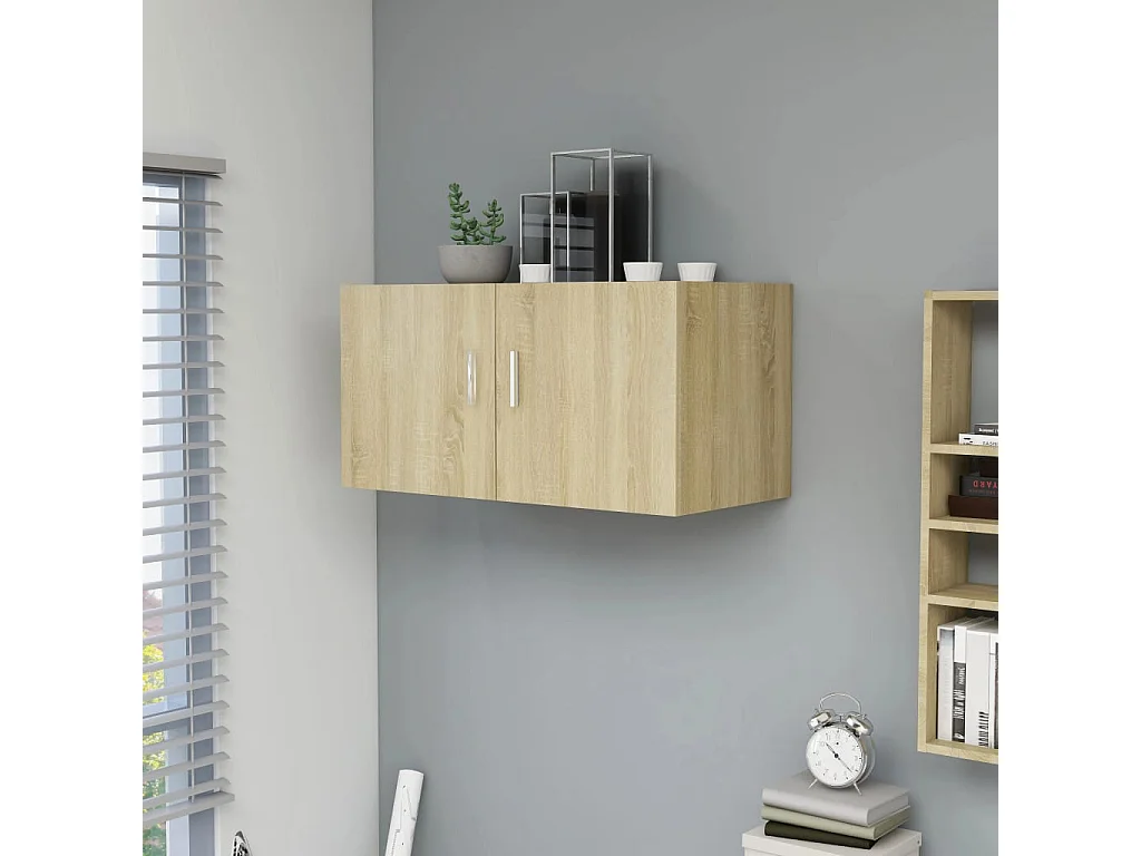 Wandschrank,Wandhängeschrank Sonoma-Eiche 80x39x40 cm Holzwerkstoff -gkd33970