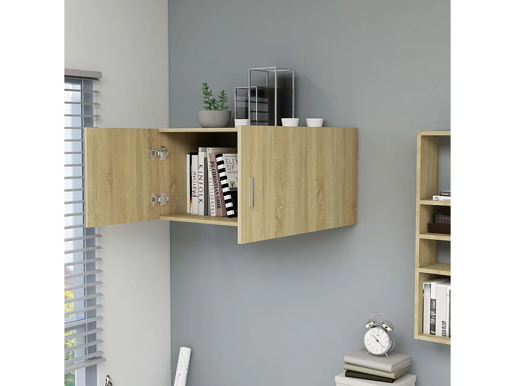 Wandschrank,Wandhängeschrank Sonoma-Eiche 80x39x40 cm Holzwerkstoff -gkd33970