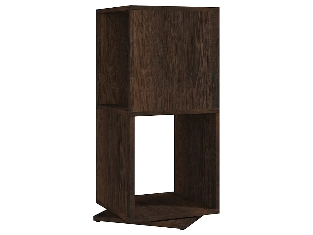 Armoire rotative Chêne fumé 34,5x34,5x75,5 cm Aggloméré OFR74928 BonneVie Meuble