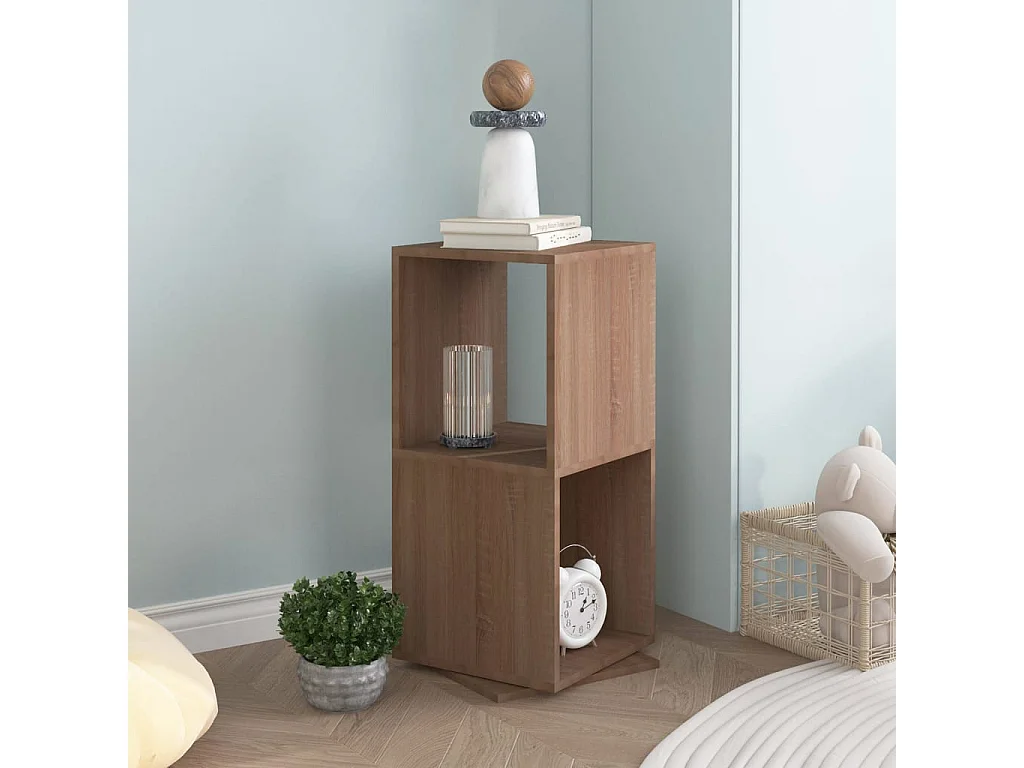 Armoire rotative Chêne Sonoma 34,5x34,5x75,5 cm Aggloméré OFR30745 BonneVie Meuble