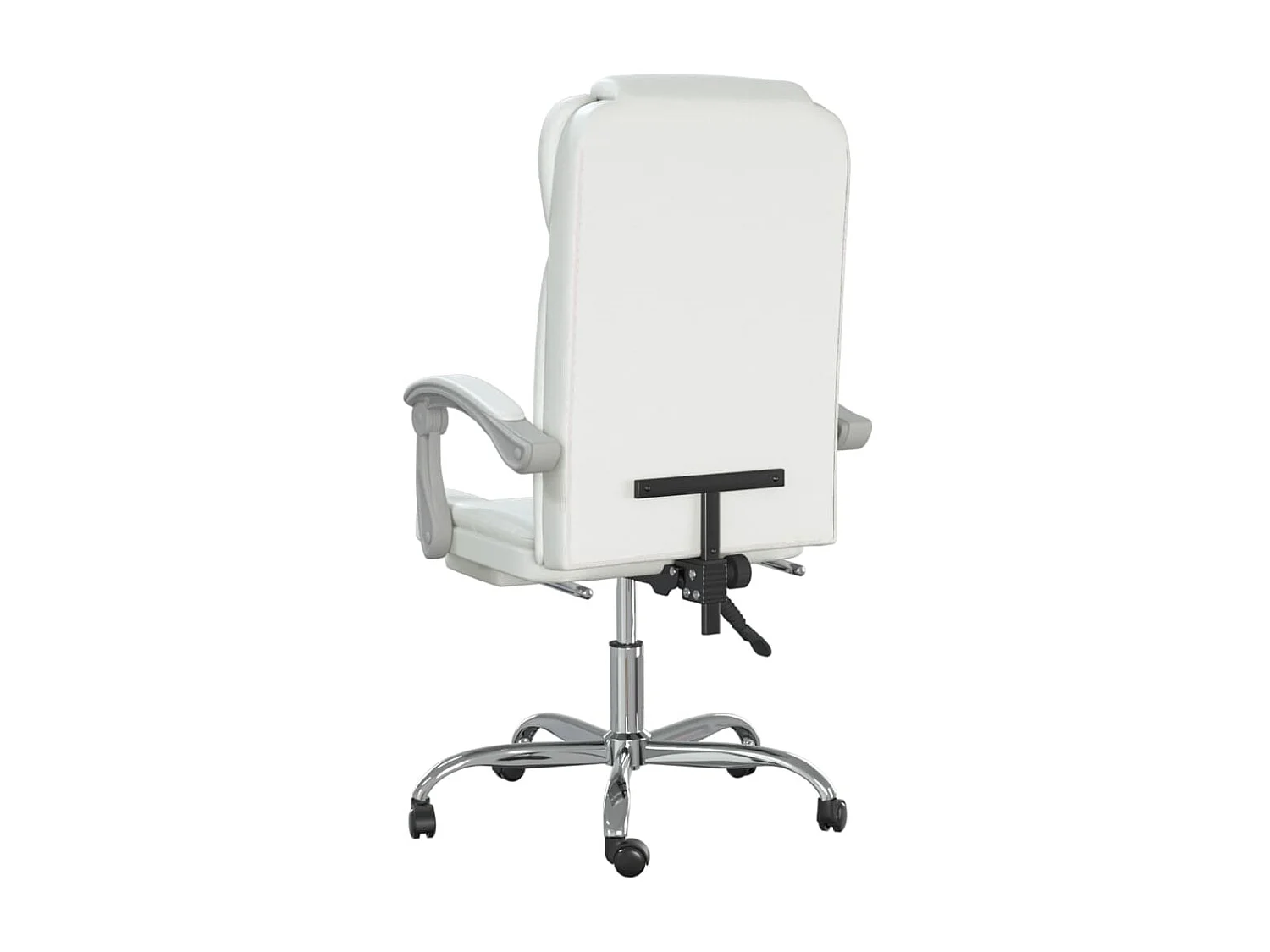 Cadeira de escritório reclinável couro artificial branco PT755028