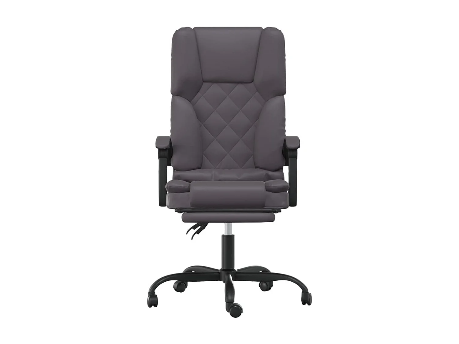 Chaise de massage inclinable de bureau Gris Similicuir -ASAF31180