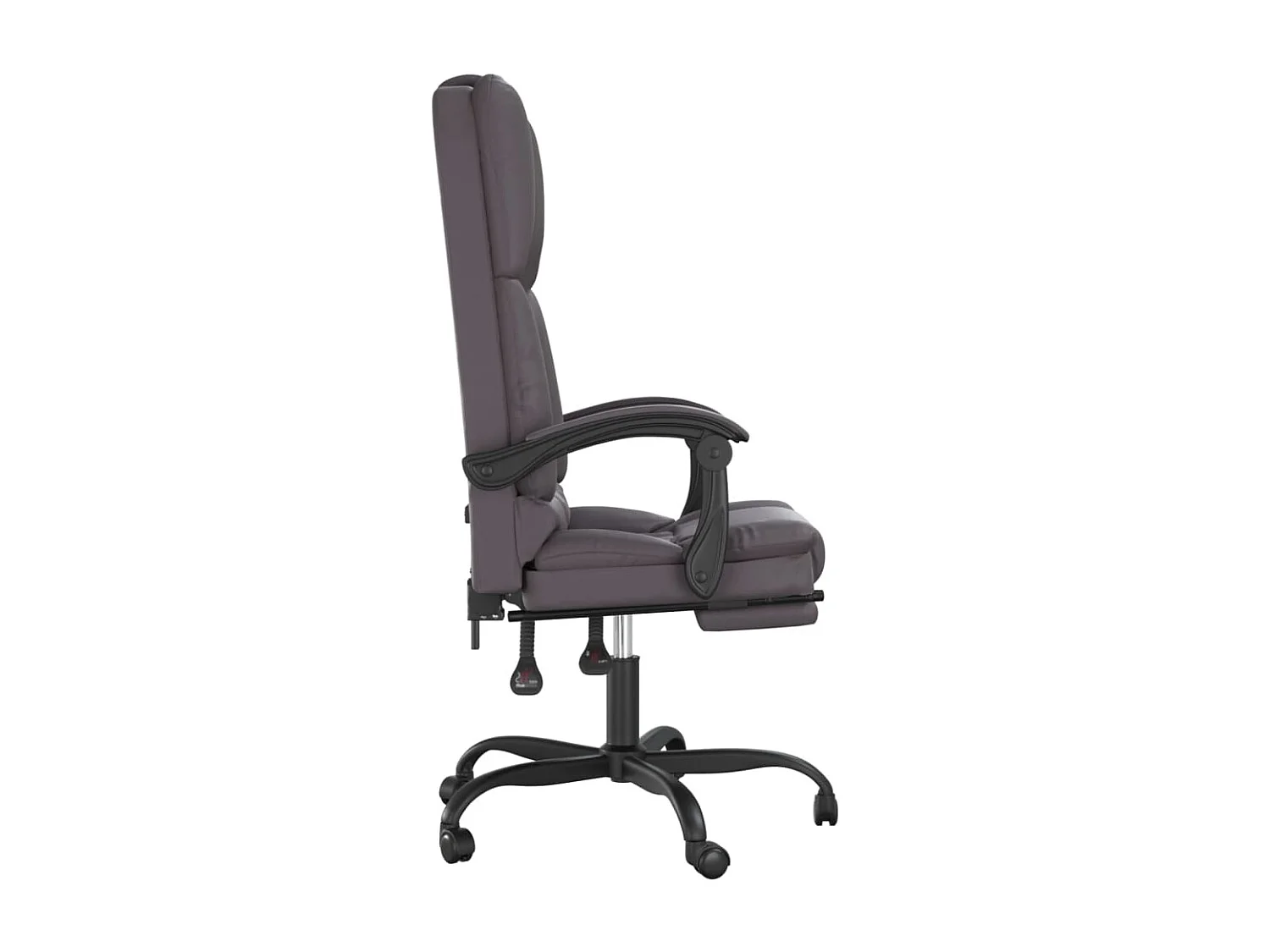 Chaise de massage inclinable de bureau Gris Similicuir -ASAF31180