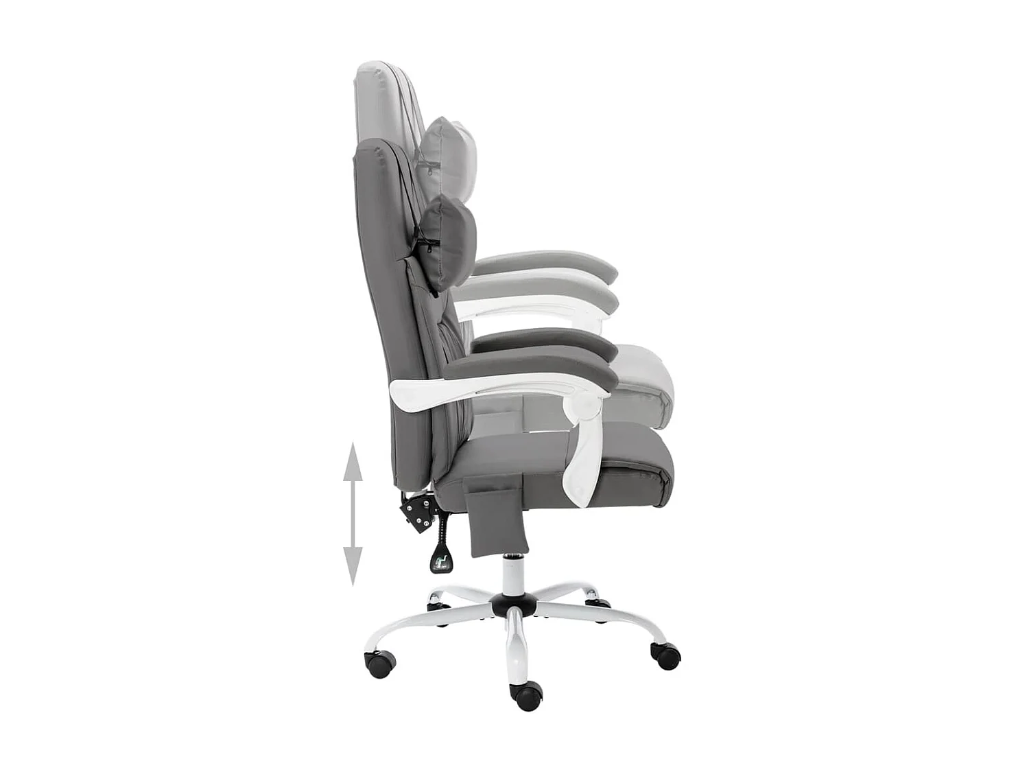 Chaise de bureau de massage Gris Similicuir SEF26802