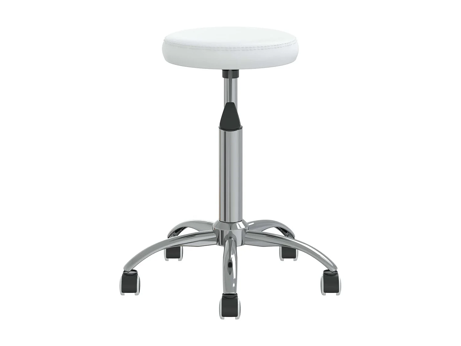 Cadeira de escritório giratória couro artificial branco PT877144