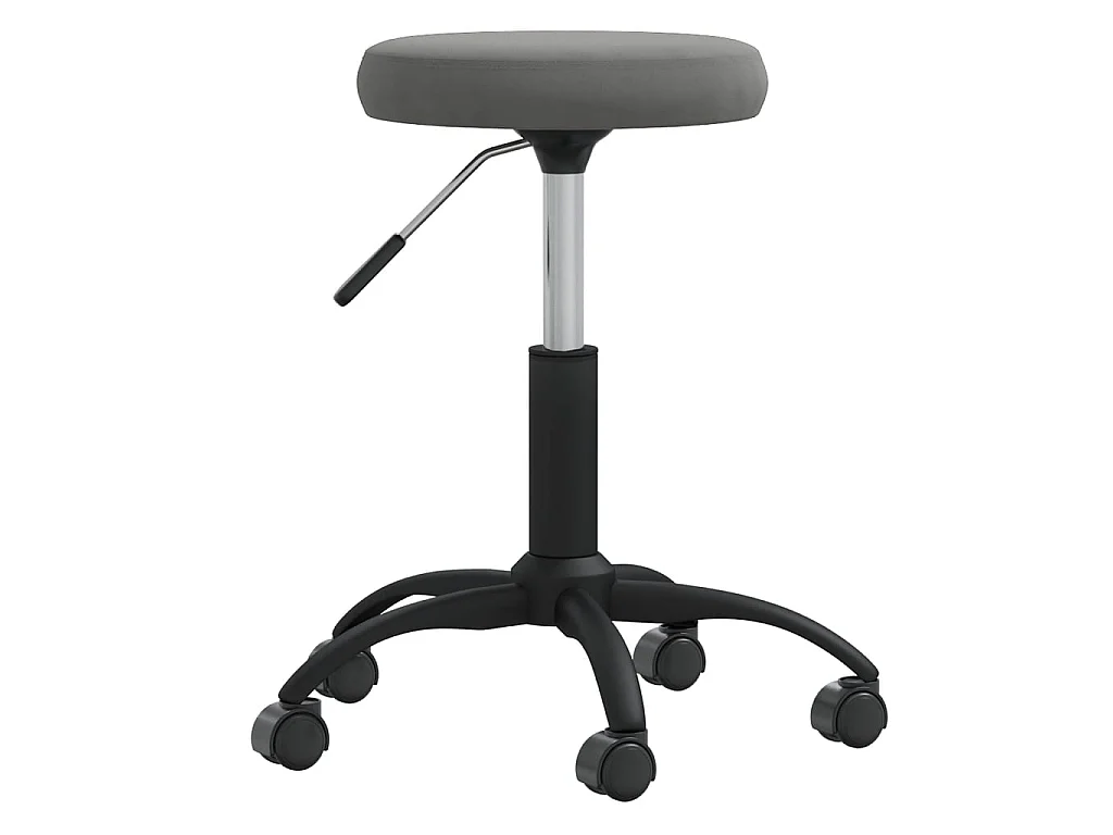 Silla de oficina giratoria de terciopelo gris oscuro ES31122