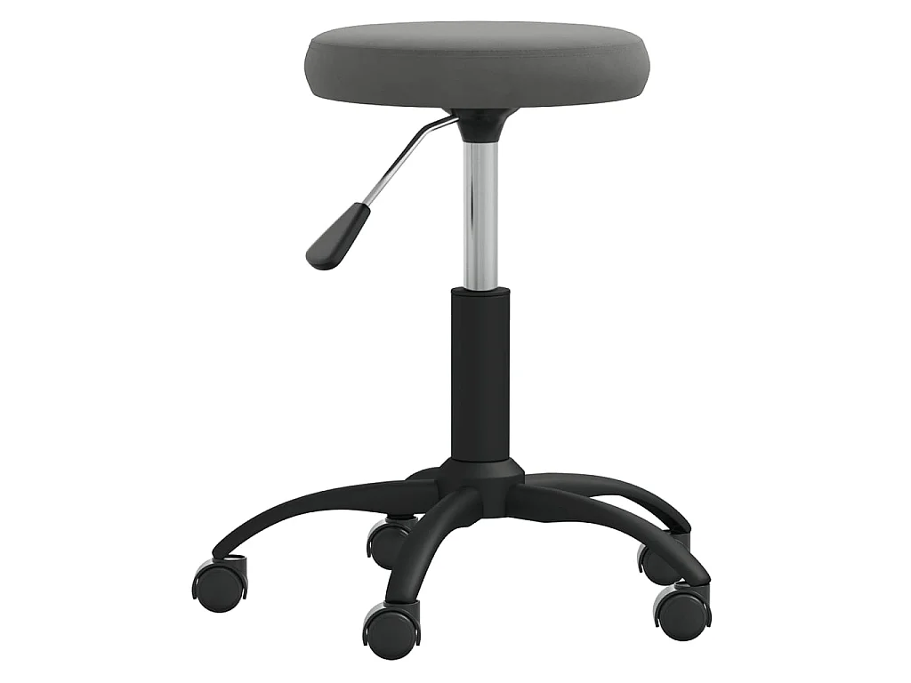 Silla de oficina giratoria de terciopelo gris oscuro ES31122