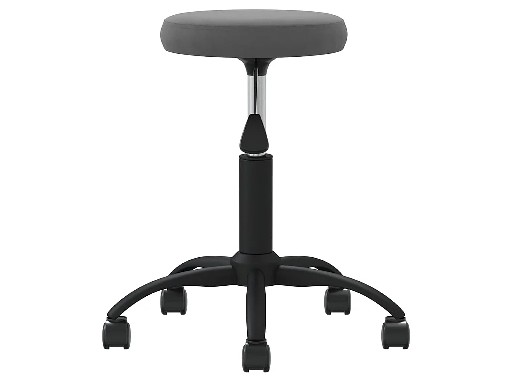 Silla de oficina giratoria de terciopelo gris oscuro ES31122