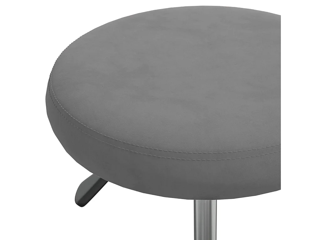 Silla de oficina giratoria de terciopelo gris oscuro ES31122