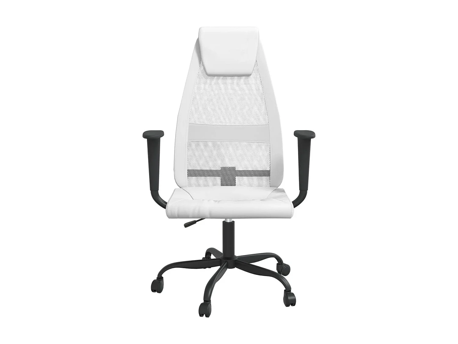 Cadeira escritório tecido malha/couro art. regulável branco PT950548